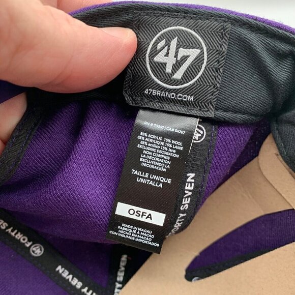 Phoenix Suns NBA Purple Orange 47 Brand Captain Snapback Hat New - Picture 5 of 6